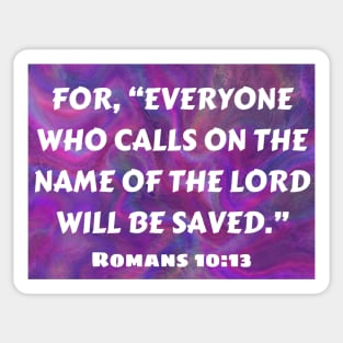 Bible Verse Romans 10:13 Sticker